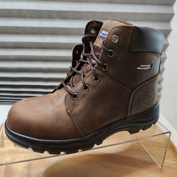 Skechers Workshire Peril Steel Toe Boots – Women's Size 10, Brown - Picture 5 of 9